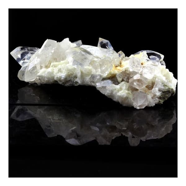 Stenar och mineraler - ABIJOUX - Kvarts + Albit - Sarenne Glacier, L'Alpe d'Huez, Frankrike