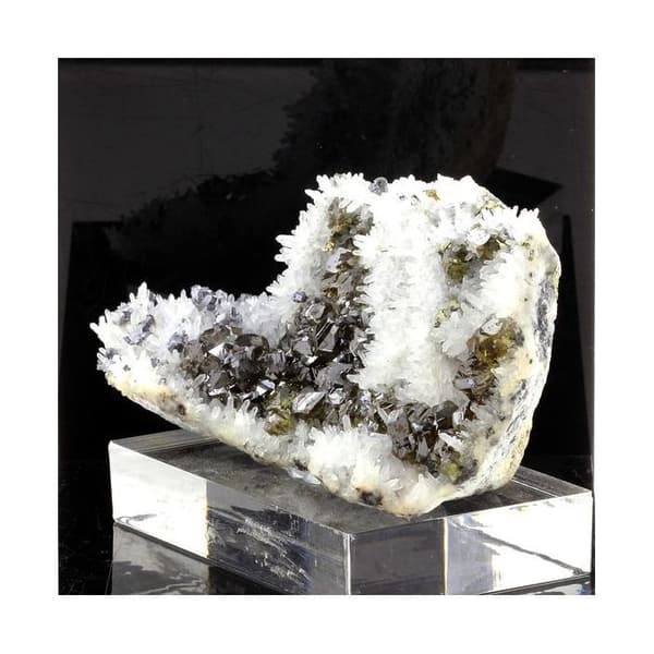 Stenar och Mineraler - ABIJOUX - Sphalerit + Kvarts - 1515,0 ct - Grå - Blandet