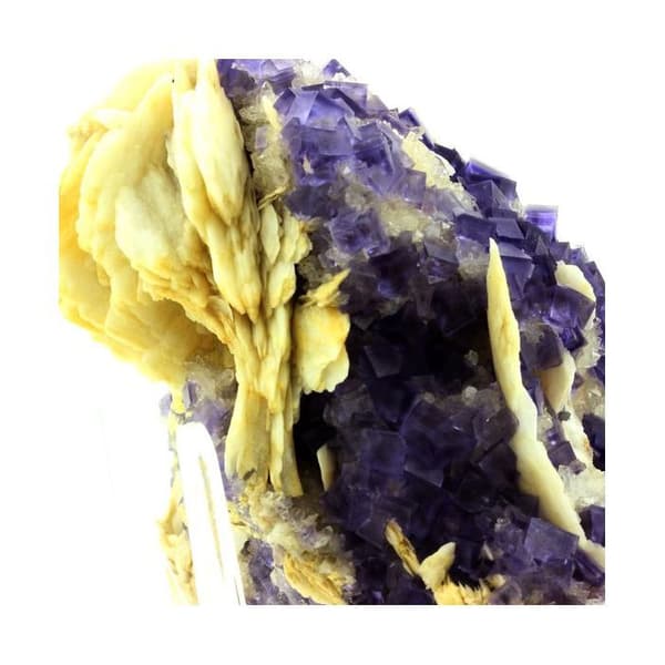 Stenar och mineraler - ABIJOUX - Fluorit + Kvarts + Barite - Naturmaterial - Blandat