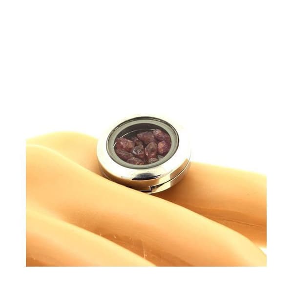 Ring - ABIJOUX - rå rubin - rostfritt stål - justerbar storlek - unisex