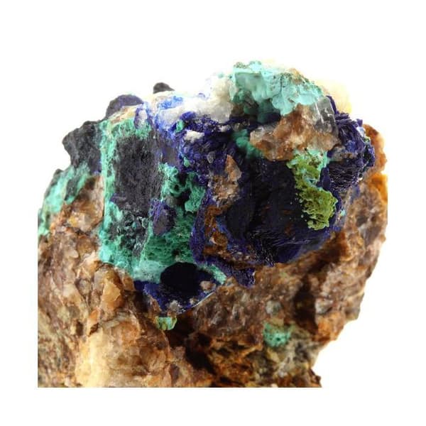 Cristal - Azurite + Malachite - Mont-Roc-gruvan - 300,0 ct - 42x37x33 mm - Äkthetsbevis