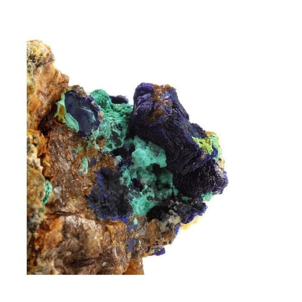 Cristal - Azurite + Malachite - Mont-Roc-gruvan - 300,0 ct - 42x37x33 mm - Äkthetsbevis