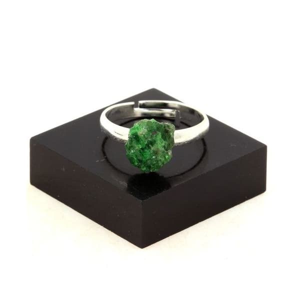 Ring - ABIJOUX - rå tsavoritgranat - Pläterad silver - Justerbar storlek - 9.91 ct
