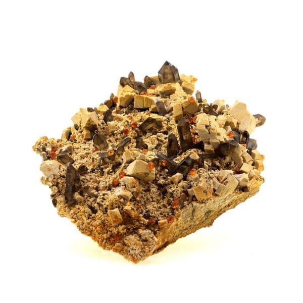 "Stenar och Mineraler - ABIJOUX - Granat + Rökquart + Orthoklas - 1676,5 ct - Blandet - Naturlig"