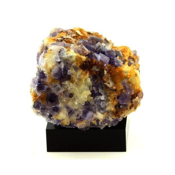 Stenar och mineraler - ABIJOUX - Fluorit + Kvarts - La Cabaña, Berbes, Asturien, Spanien
