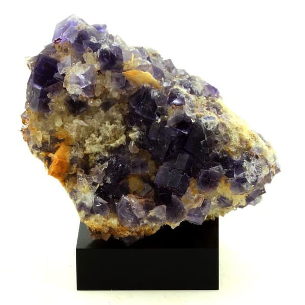 Stenar och mineraler - ABIJOUX - Fluorit + Kvarts - La Cabaña, Berbes, Asturien, Spanien