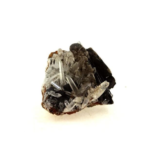Stenar och mineraler - ABIJOUX - Kvarts + Siderit + Hematit - 105,0 ct - Chachatier-gruvan, Isère, Frankrike
