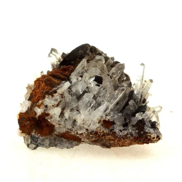 Stenar och mineraler - ABIJOUX - Kvarts + Siderit + Hematit - 105,0 ct - Chachatier-gruvan, Isère, Frankrike