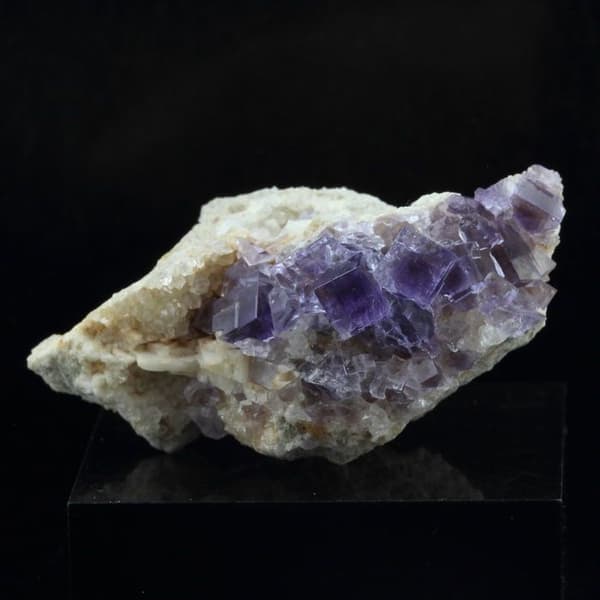 Stenar och mineraler - ABIJOUX - Fluorit + Kvarts - La Cabaña, Berbes, Asturien, Spanien