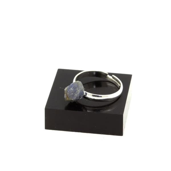 Ring - ABIJOUX - Rå saphir - Silverpläterad - Justerbar storlek - 9.64 ct
