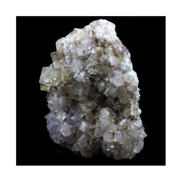 Stenar och mineraler. Fluorit + Kvarts. 1158,0 cent. Argentolle, Saône-et-Loire, Frankrike.