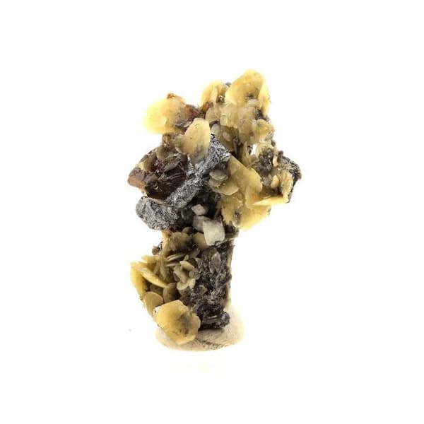 Stenar och mineraler. Sphalerit (Blende) + Siderit. 24,5 ct. La Mure, Isère, Frankrike..