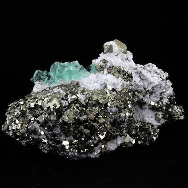 Stenar och Mineraler - ABIJOUX - Pyrit + Fluorit - Naturliga material - Blandad - 2212 ct