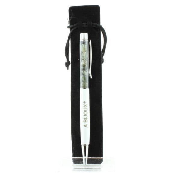 Stift i mineraler - ABIJOUX - Rutile kvarts tourmaline - Röd hallon - Laddningsbar - Presentpåse