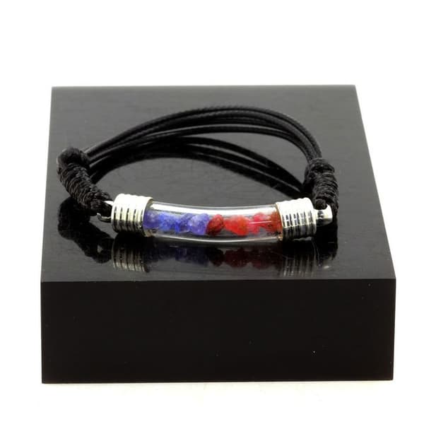 Rå Tanzanite och Spinel kristallarmband - ABIJOUX - justerbart från 16 till 24 cm