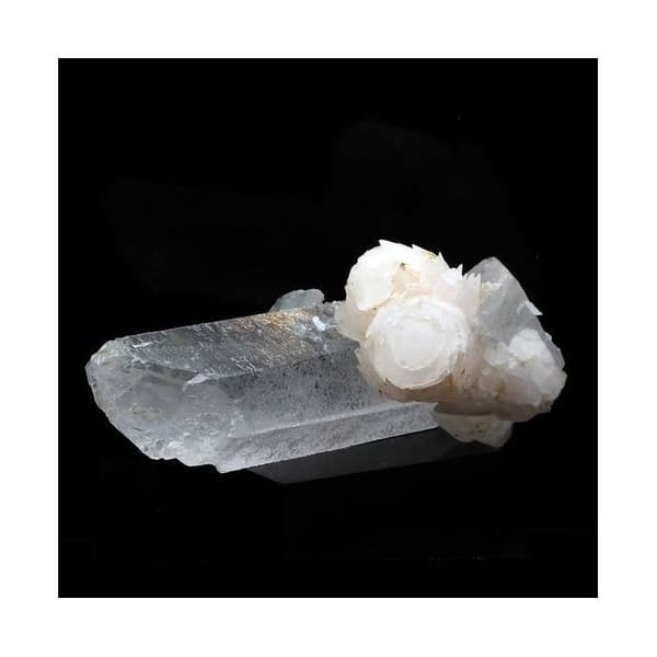 Calcit + Kvarts - ABIJOUX - 194,0 ct - Vit - Kina - Äkthetscertifikat