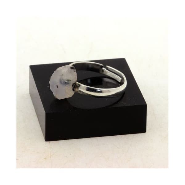 Råmåne-smyckering - ABIJOUX - Justerbar storlek - 9,01 ct - Unisex - Försilvrad
