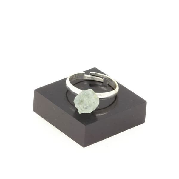 Ring - ABIJOUX - Raw Aquamarine - Silverpläterad - 10,11 ct - Justerbar storlek