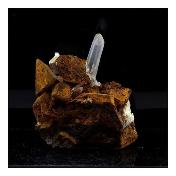 Kvarts + siderit - ABIJOUX - Allevard, Isère, Frankrike - 256,0 ct - stenar och mineraler