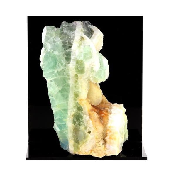 Stenar och Mineraler - ABIJOUX - Fluorit + Kvarts - Marsanges Gruva, Langeac, Frankrike