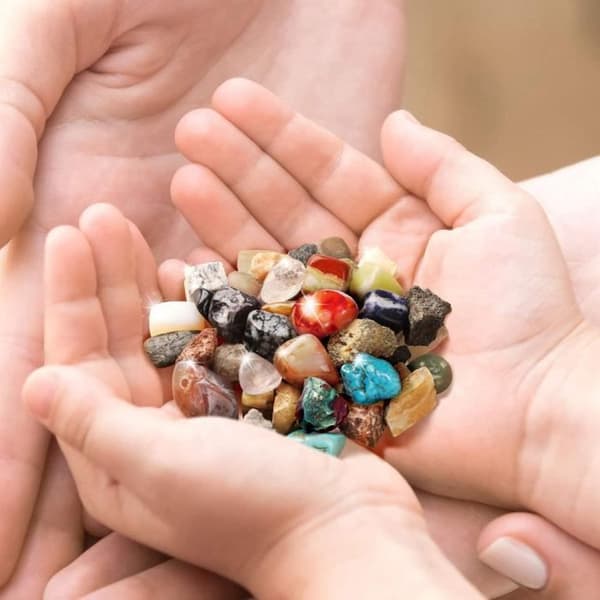 VGEBY Natursten Sten Mineral Exemplar Sten Sten Mineral Provsats Pusselleksaker