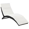 Miniatyrbillede 2 af 9: vidaXL foldbar liggestol med hynde polyrattan sort