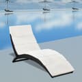 Miniatyrbillede 1 af 9: vidaXL foldbar liggestol med hynde polyrattan sort