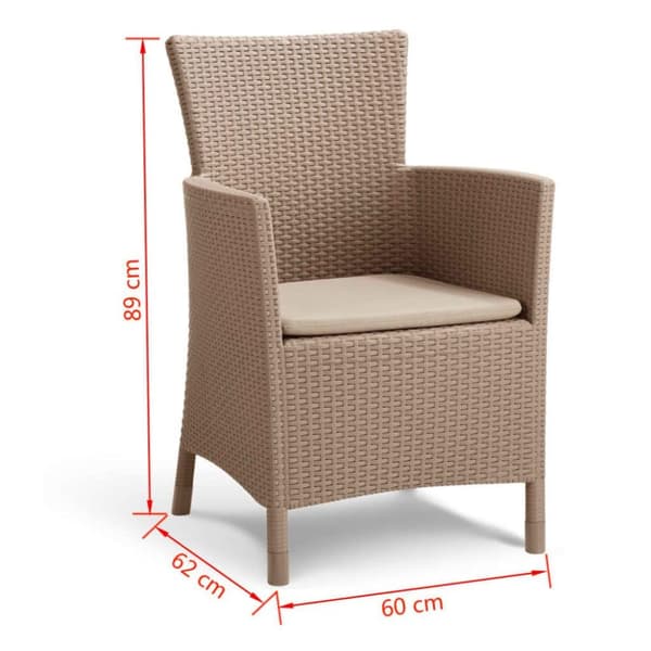Keter Hagespisestol Iowa cappuccino 215519