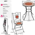 Miniatyrbild 6 av 10: Caféset Mosaik 2 stolar + bord, 60 cm diameter - brun