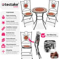 Miniatyrbild 2 av 10: Caféset Mosaik 2 stolar + bord, 60 cm diameter - brun
