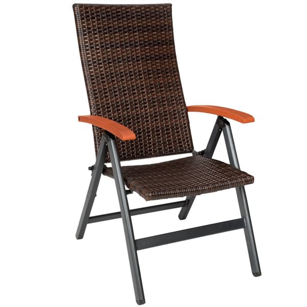 Polyrattan kurvestol Melbourne - brun