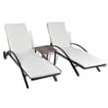 Miniatyrbillede 2 af 10: vidaXL liggestole med bord polyrattan brun