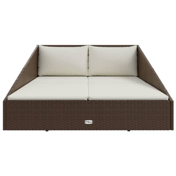 vidaXL solseng 110x200 cm polyrattan brun