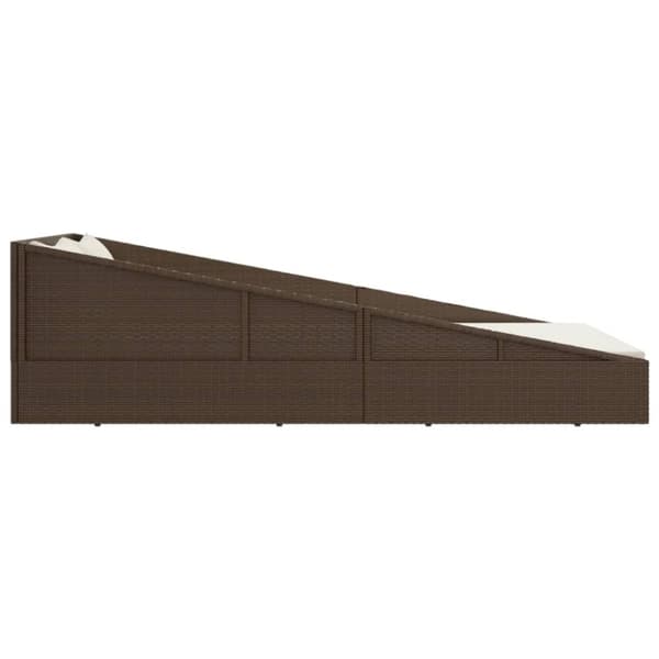 vidaXL solseng 110x200 cm polyrattan brun