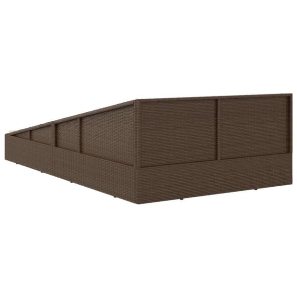 vidaXL solseng 110x200 cm polyrattan brun