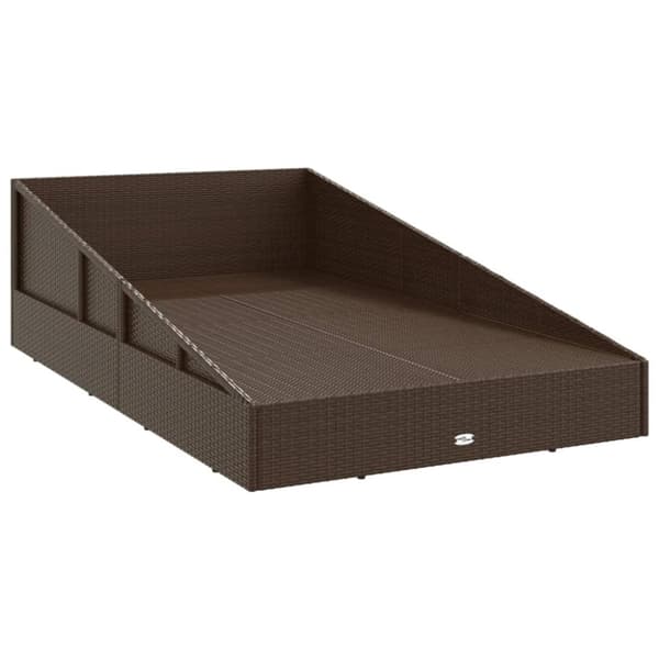 vidaXL solseng 110x200 cm polyrattan brun