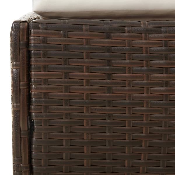 vidaXL solseng 110x200 cm polyrattan brun
