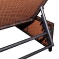 Miniatyrbillede 5 af 6: vidaXL havestole 2 stk. med lænefunktion og bord polyrattan brun