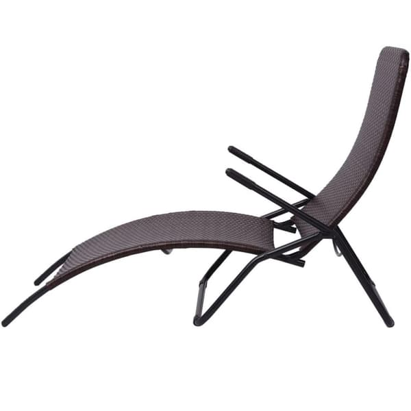 vidaXL liggestol foldbar polyrattan brun