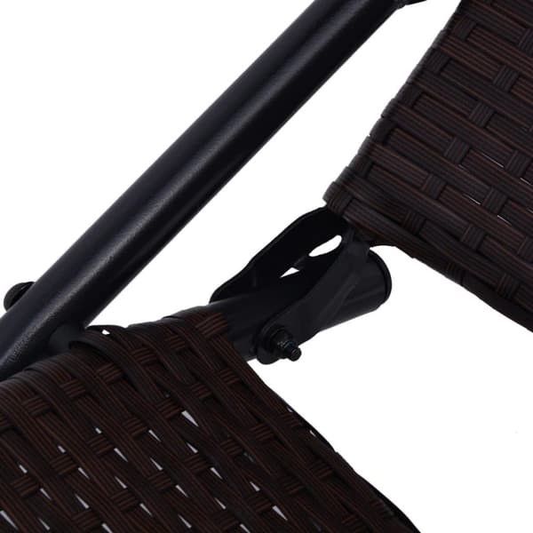 vidaXL liggestol foldbar polyrattan brun