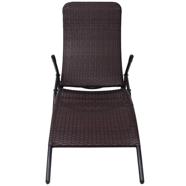 vidaXL liggestol foldbar polyrattan brun
