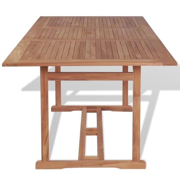 vidaXL havebord 180x90x75 cm massivt teaktræ