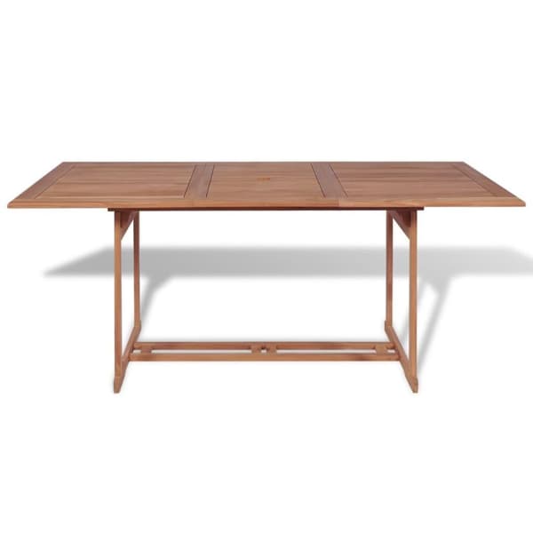 vidaXL Hagebord 180x90x75 cm heltre teak