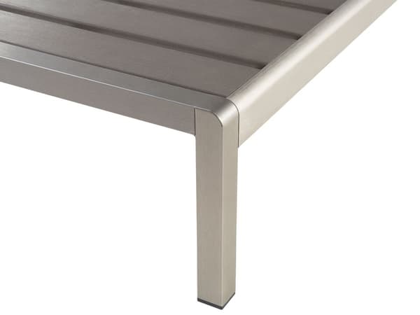 Aurinkotuoli harmaa 64 x 29-93 x 198 cm alumiini muovinen puu säädettävä industriaalinen