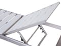 Pikkukuva 7 / 9: Aurinkotuoli valkoinen 64 x 29-93 x 198 cm alumiini muovinen puu säädettävä industriaalinen
