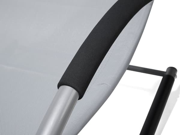 Aurinkotuoli harmaa 63 x 84 x 149 cm teräs tekstiilikuitu keinuva tyyny UV-kestävä