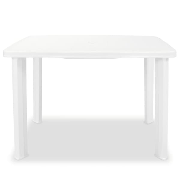 vidaXL Trädgårdsbord vit 101x68x72 cm plast