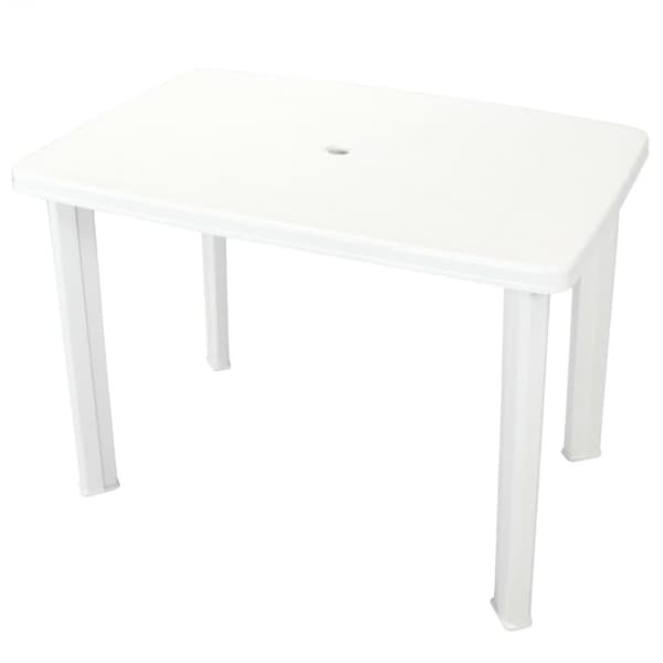 vidaXL havebord 101 x 68 x 72 cm plastik hvid