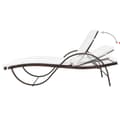 Miniatyrbillede 5 af 10: vidaXL liggestol med hynde & bord polyrattan brun