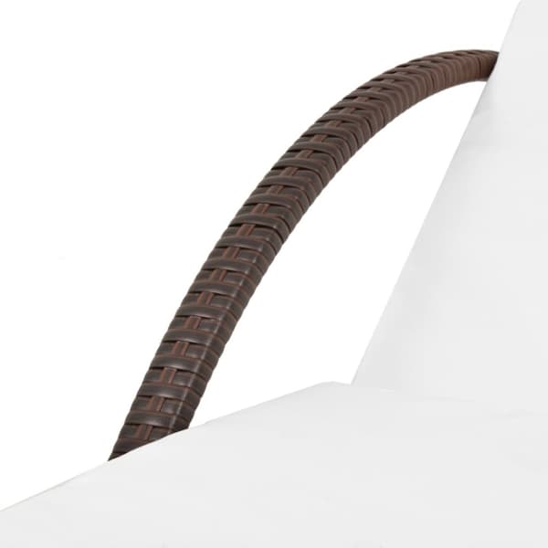 vidaXL liggestol med hynde & bord polyrattan brun